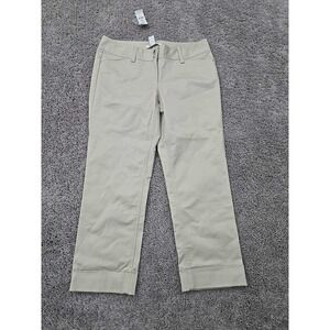 White House Black Market Capri Pants Womens 4 Beige Low Rise Straight‎ Casual
